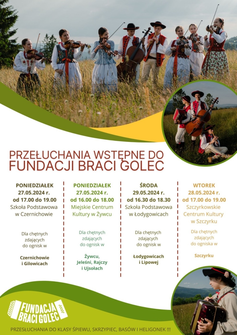 Przesłuchania wstępne do Fundacji Braci Golec